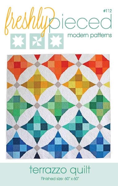 Terrazzo Quilt - Printed PATTERN by Freshly Pieced Modern Patterns size is 60 inches x 60 inches