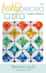 Terrazzo Quilt - Printed PATTERN by Freshly Pieced Modern Patterns size is 60 inches x 60 inches