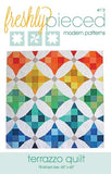 Terrazzo Quilt - Printed PATTERN by Freshly Pieced Modern Patterns size is 60 inches x 60 inches