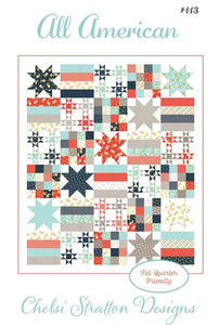 All American Quilt pattern only CSD 113 by Chelsi Stratton Designs 66" x 78"