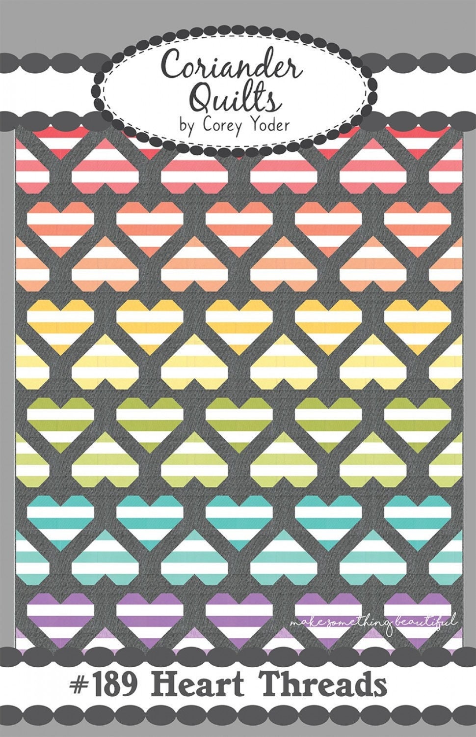 Heart Threads # CQP189 by Coriander Quilts Quilt Size: 80" x 103.5"
