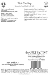 Rose Crossing Quilt Pattern QF-1802 The Quilt Factory by Deb Grogan Finished Size 80" x 80"