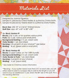 Rosehips quilt Printed Pattern Only by Fig Tree Quilts 65 x 65 inches or 80 x 80 inches