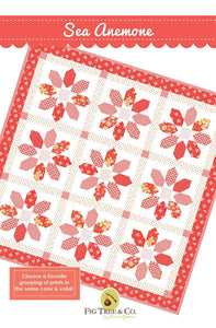 Sea Anemone quilt Printed Pattern Only by Fig Tree Quilts 62 x 62 inches