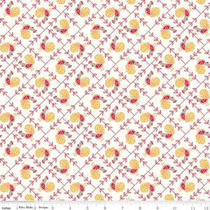 Cook Book Rooster Coral C11754-Coral by Lori Holt for Riley Blake