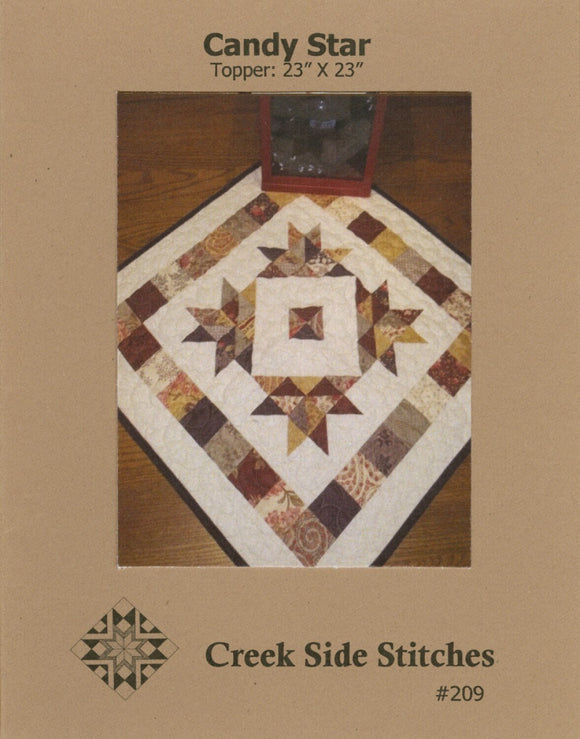 Candy Star CSS209 From Creek Side Stitches Mini Charm friendly Finished 23 x 23
