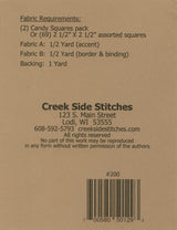 Candy Go Around CSS200 From Creek Side Stitches Mini Charm friendly
