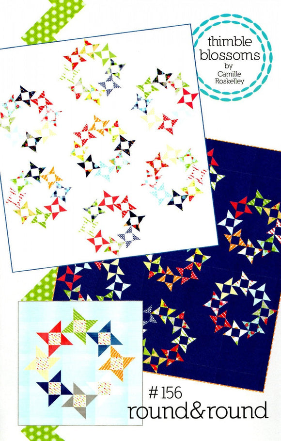 Round and Round Printed Quilt Pattern #tbl156 by Thimble Blossoms - Paper Pattern Only