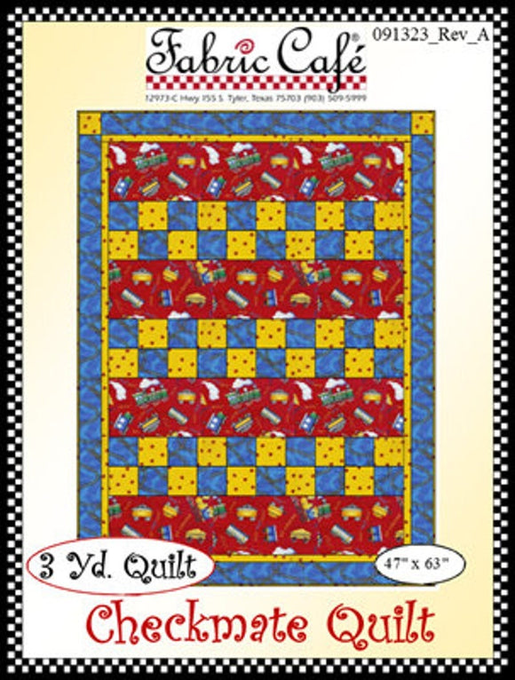 Checkmate Mini Quilt Pattern by Fabric Cafe Bin MP