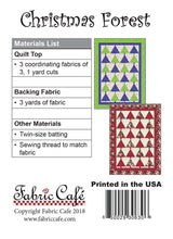 Christmas Forest Mini Quilt Pattern by Fabric Cafe Bin MP