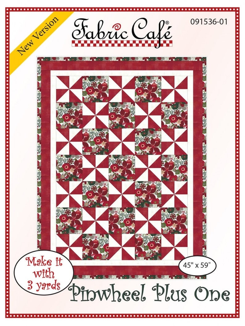 Pinwheel Plus One Mini Quilt Pattern by Fabric Cafe #091536-01 Bin MP