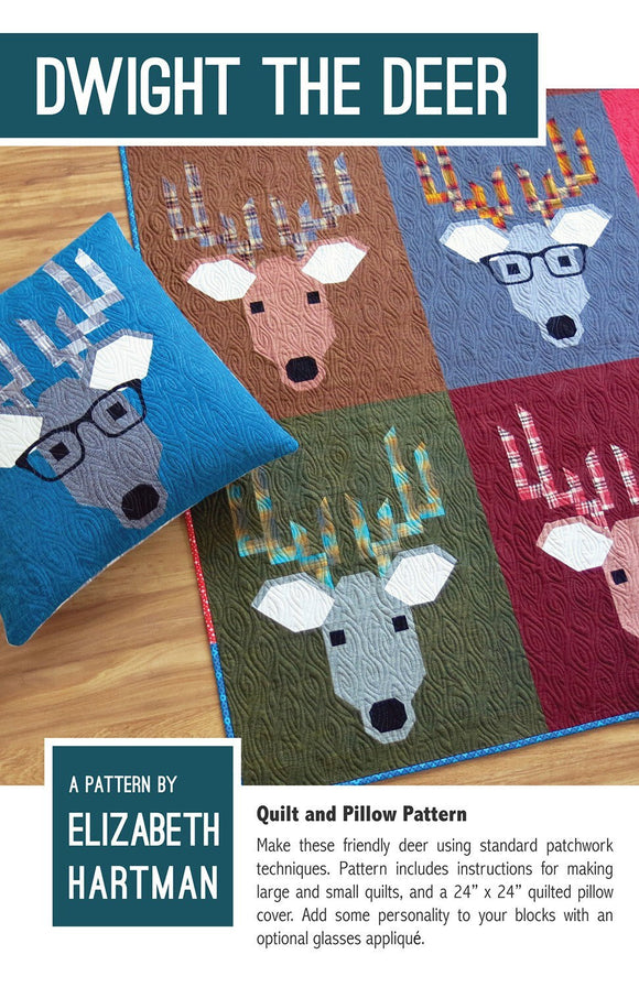 Dwight the Deer Quilt Pattern By Elizabeth Hartman Paper Pattern ONLY EH029