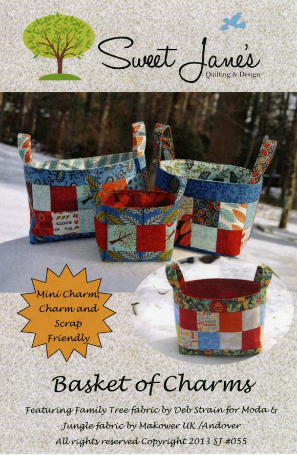 Basket of Charms SJ055 Paper pattern  by Sweet Jane's Quilting and Design