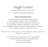 Veggie Garden Quilt Printed Pattern,  The Pattern Basket TPB2201 By Margot Languedoc Designs Paper Pattern ONLY