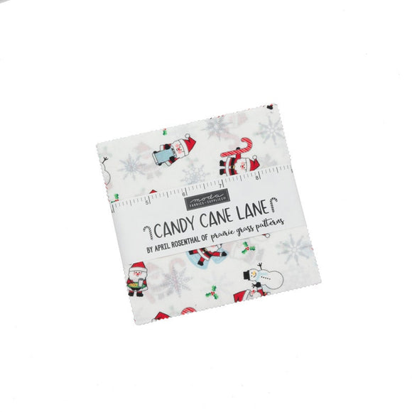 Candy Cane Lane 5 inch Charm Pack - by April Rosenthal for Moda Fabrics 24120PP
