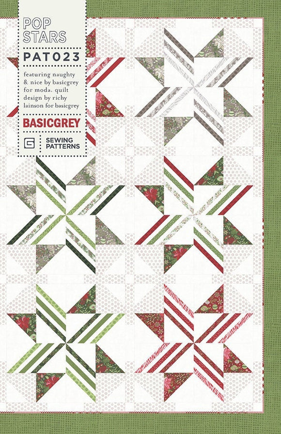Pop Stars Quilt Pattern Paper Only PAT023 Basic Grey, 86