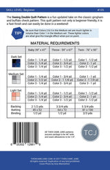 Seeing Double Quilt Printed Pattern Only By Then Came June TCJ105 Three Sizes included Baby, Throw and Twin