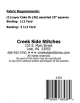 Stars from Above CSS301 From Creek Side Stitches Layer Cake friendly