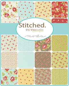 Stitched Half Yard Bundle by Fig Tree Quilts for Moda Fabrics includes 40 Prints Stitched by Fig Tree and Co