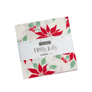 Holly Jolly Charm Pack 42 - 5" squares 31180PP   by Urban Chiks for Moda Fabrics Moda Precut squares