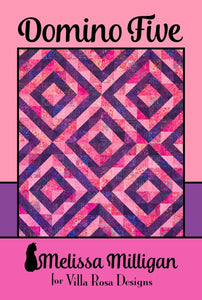 Domino Five Printed Pattern - VRDMM001 - From Villa Rosa Designs  From Villa Rosa Designs  QUILT Size 56" x 70"