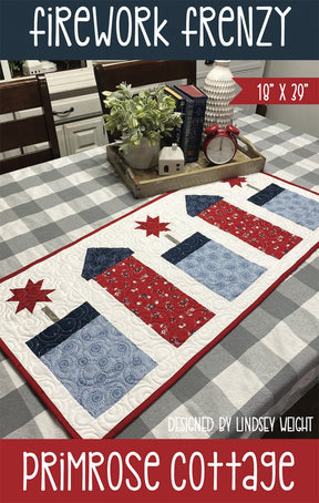 Firework Frenzy Quilt Pattern PCQ-033  Fat Quarter Friendly Primrose Cottage Quilts