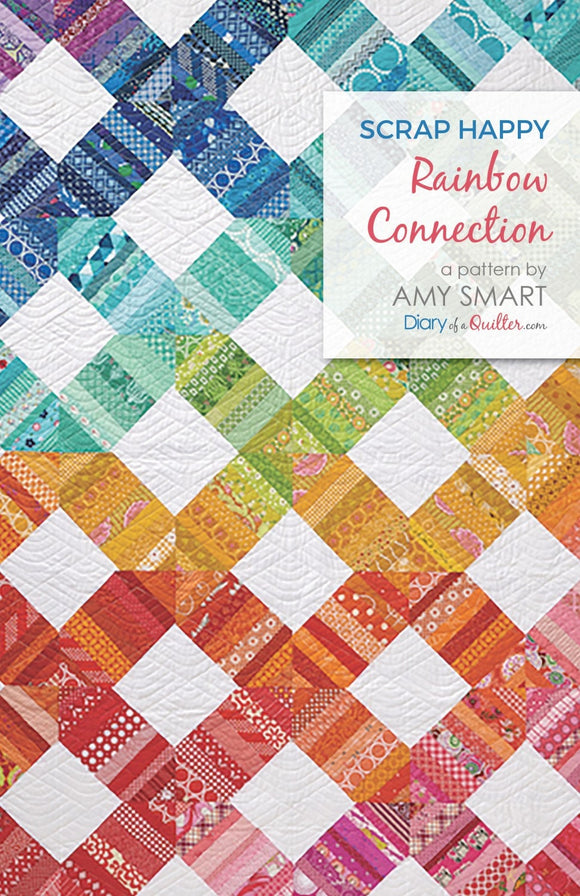 Rainbow Connection Quilt Pattern -  Printed Pattern Only DQ-2003 By Amy Smart - Diary of a Quilter Instructions for Throw and Crib sizes