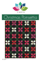 Christmas Poinsettia quilt pattern VC1273 By V and Co. Paper Patter ONLY