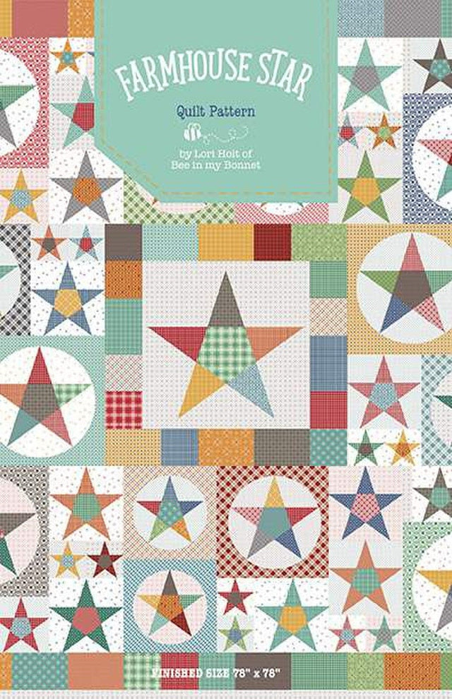 Bee in my Bonnet Farmhouse Star Quilt Pattern  P120-FARMHOUSESTAR