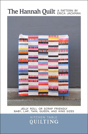 The Hannah Quilt Pattern KTQ156  by Kitchen Table Quilting (baby, lap and twin, queen and king sizes)