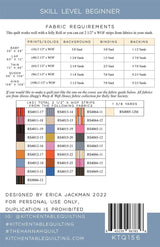 The Hannah Quilt Pattern KTQ156  by Kitchen Table Quilting (baby, lap and twin, queen and king sizes)