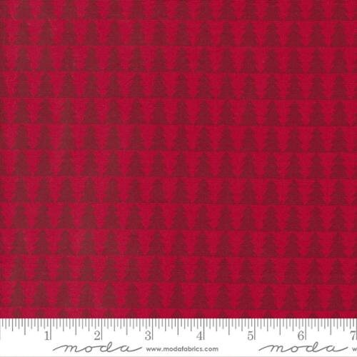 Candy Cane Lane Pine Trees in Cardinal Tonal 24121-15 Sold by 1/2 yard increments
