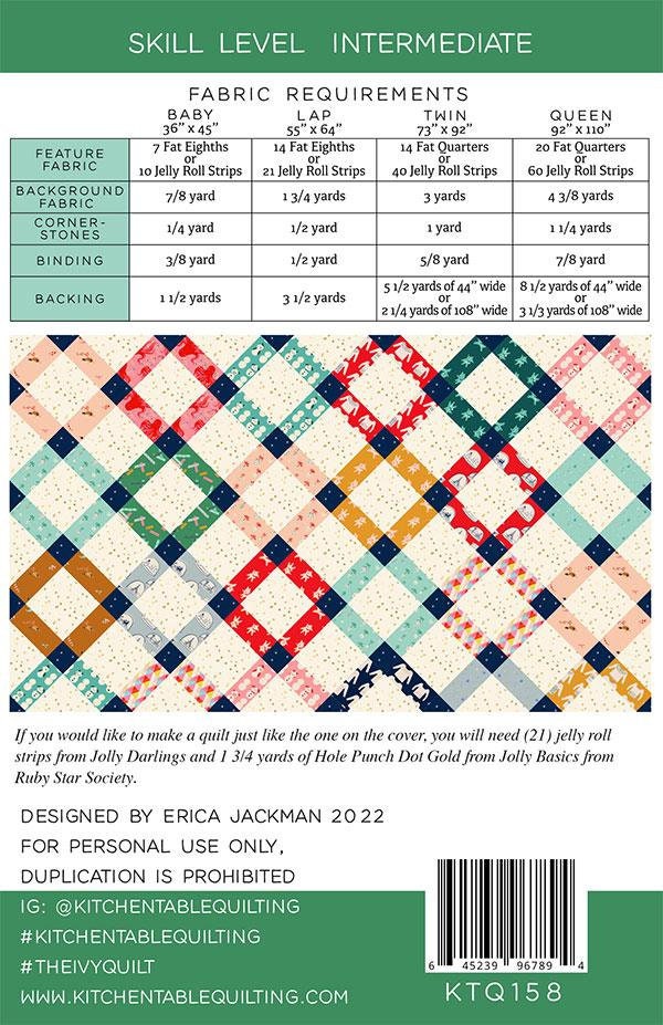 The Ivy Quilt Pattern KTQ158  by Kitchen Table Quilting
