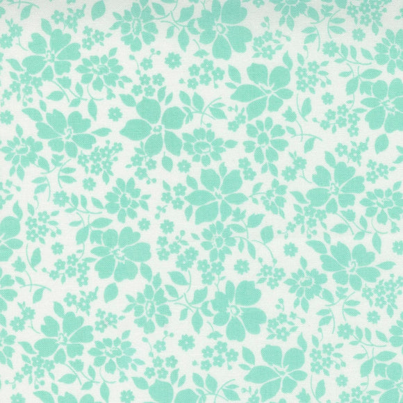 Merry Little Christmas Winterberry Cream Aqua Yardadge 5543-25 by Bonnie & Camille for Moda Fabrics