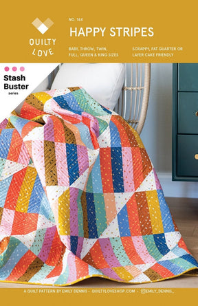 Happy Stripes Quilt Pattern QLP144 By Emily Dennis