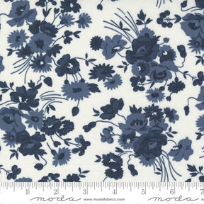 Nantucket Summer Somerset Cream - Navy yardage 55260-21 by Camille Roskelley for Moda Fabrics