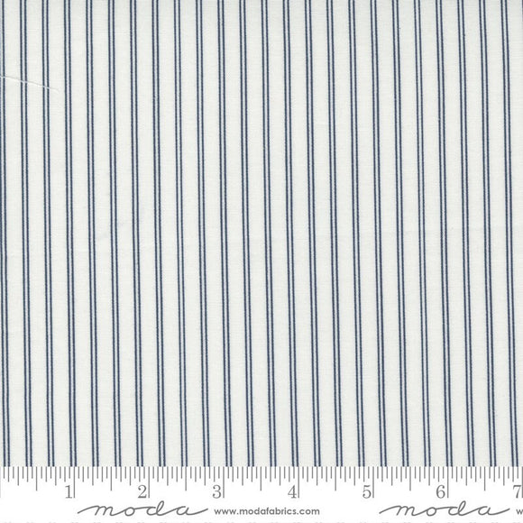 Nantucket Summer Stripe Cream-Navy yardage 55267-11 by Camille Roskelley for Moda Fabrics
