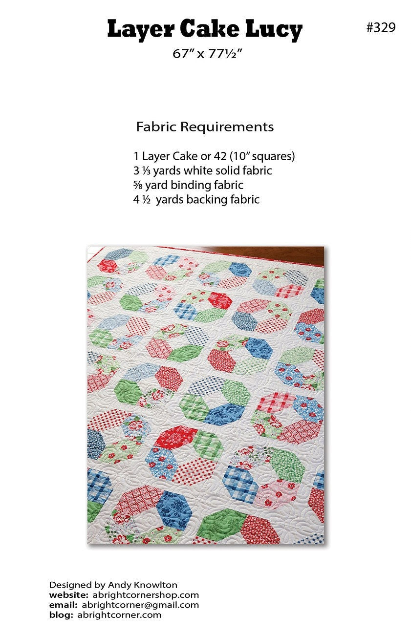 Layer Cake Lucy Pattern by A Bright Corner Quilts AKBC329