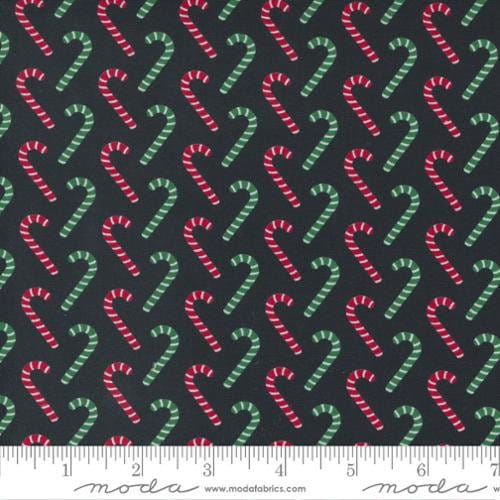 Candy Cane Lane Candy Cane in Charcoal 24124-18 by April Rosenthal for Moda Fabrics