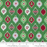 Candy Cane Lane Ornaments in Evergreen 24127-14 by April Rosenthal for Moda Fabrics