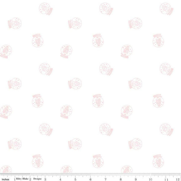 Pixie Noel 2 Snow Globes by Tasha Noel C12114-White for Riley Blake Designs