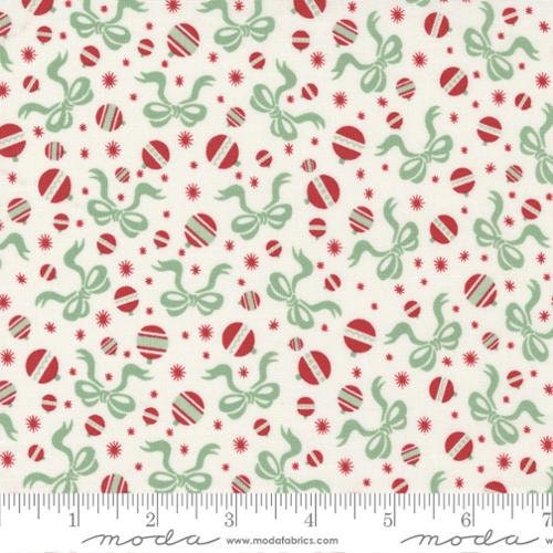 Holly Jolly Bobbles and Bows Snow 31183-11 by Urban Chicks  for Moda Fabrics