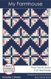 My Farmhouse Quilt Pattern by Myra Barnes from Busy Hands is a beginner friendly pattern BUS0751 Multi Size quilt