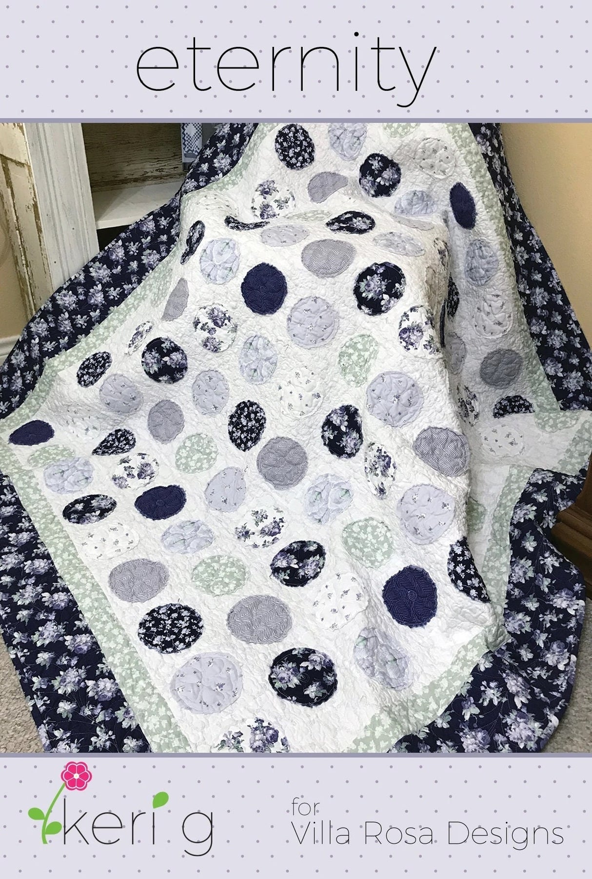 Eternity Pattern Card by Villa Rosa Designs finished size 65"x76"