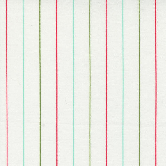 Merry Little Christmas Holiday Stripe Cream - Multi Yardage 55244-19 by Bonnie & Camille for Moda Fabrics