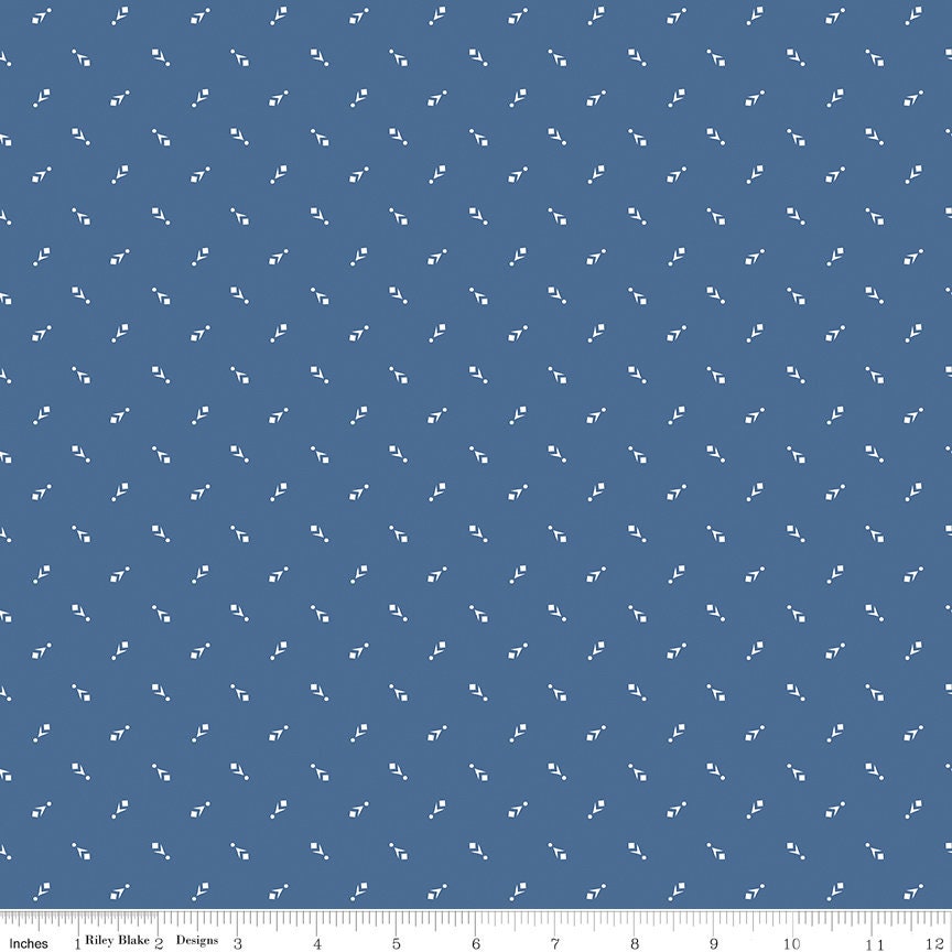 Prairie Family Denim C12316-DENIM By Lori Holt Sold by 1/2 yard increments
