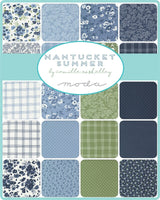 Nantucket Summer Plaid Cream Navy yardage 55262-11 by Camille Roskelley for Moda Fabrics