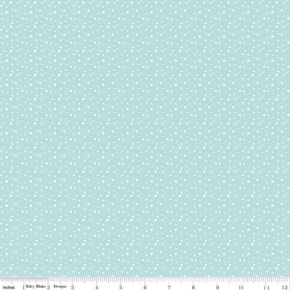 Pixie Noel 2 Snow by Tasha Noel C12115-Aqua for Riley Blake Designs