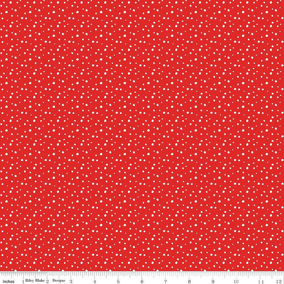 Pixie Noel 2 Snow by Tasha Noel C12115-Red for Riley Blake Designs