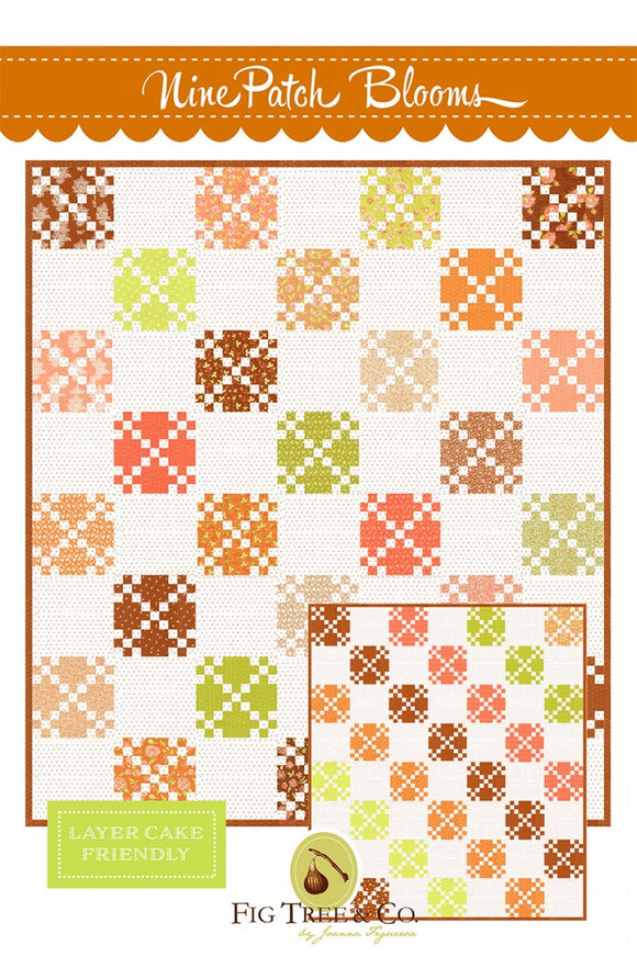 Nine Patch Blooms Quilt pattern only by Fig Tree Quilts FTQ1852